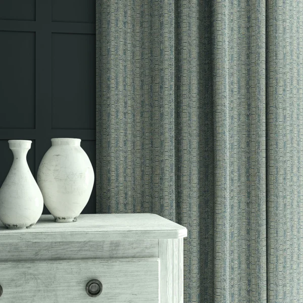 Lamina Fabric - Cornflower by Lamina Fabric from Linwood Fabrics Chesil collection - blue contemporary woven