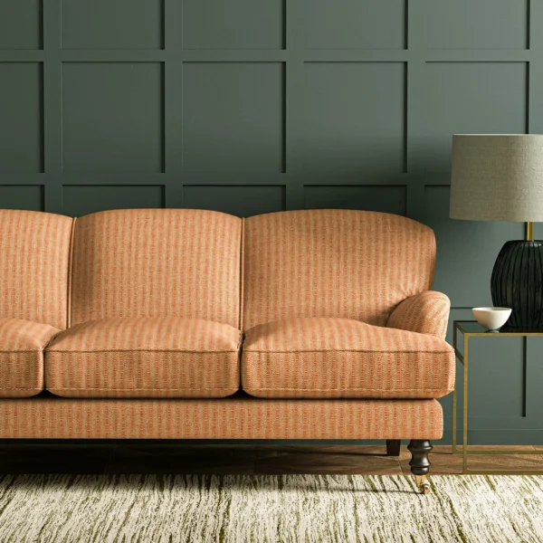 Lamina Fabric - Papaya by Lamina Fabric from Linwood Fabrics Chesil collection - orange contemporary woven