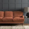 Strata Fabric from Linwood Fabrics Chesil collection - red checked woven