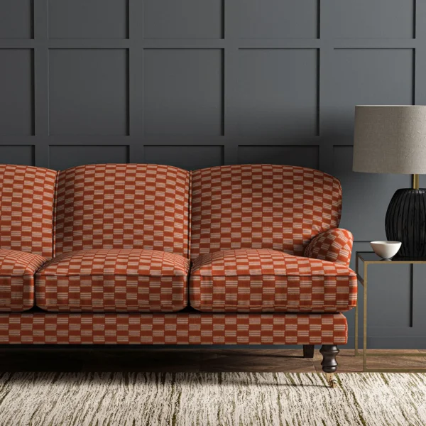 Strata Fabric - Pimento by Strata Fabric from Linwood Fabrics Chesil collection - red checked woven