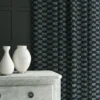 Strata Fabric from Linwood Fabrics Chesil collection - blue checked woven