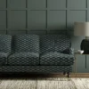 Strata Fabric from Linwood Fabrics Chesil collection - blue checked woven