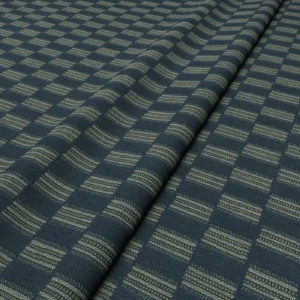 Strata Fabric from Linwood Fabrics Chesil collection - blue checked woven