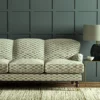 Strata Fabric from Linwood Fabrics Chesil collection - blue checked woven