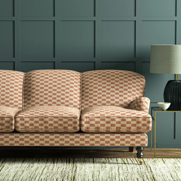 Strata Fabric - Raspberry Sundae by Strata Fabric from Linwood Fabrics Chesil collection - red checked woven