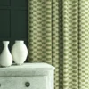 Strata Fabric from Linwood Fabrics Chesil collection - green checked woven