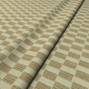 Strata Fabric from Linwood Fabrics Chesil collection - brown checked woven