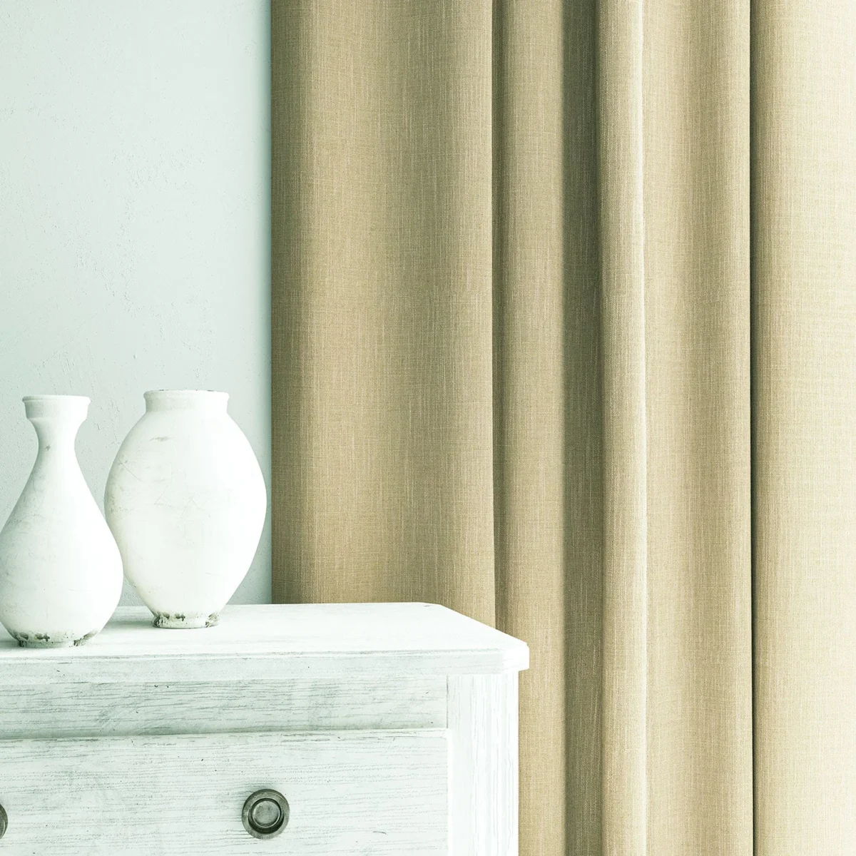 Pluto Fabric from Linwood Fabrics Pluto collection - neutral plain woven
