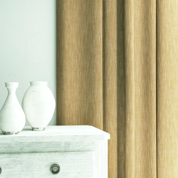 Pluto Fabric - Tan by Pluto Fabric from Linwood Fabrics Pluto collection - neutral plain woven