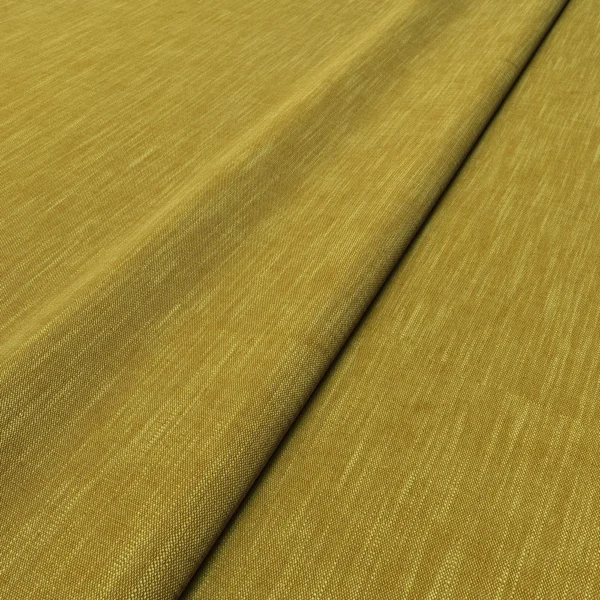 Pluto Fabric - Flaxen by Pluto Fabric from Linwood Fabrics Pluto collection - yellow plain woven