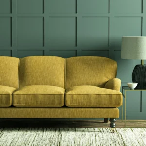 Pluto Fabric from Linwood Fabrics Pluto collection - yellow plain woven