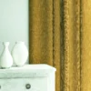 Pluto Fabric from Linwood Fabrics Pluto collection - yellow plain woven