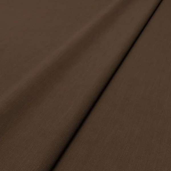 Pluto Fabric - Cafe Noir by Pluto Fabric from Linwood Fabrics Pluto collection - brown plain woven