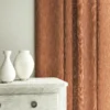 Pluto Fabric from Linwood Fabrics Pluto collection - orange plain woven