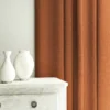 Pluto Fabric from Linwood Fabrics Pluto collection - orange plain woven