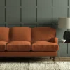 Pluto Fabric from Linwood Fabrics Pluto collection - orange plain woven