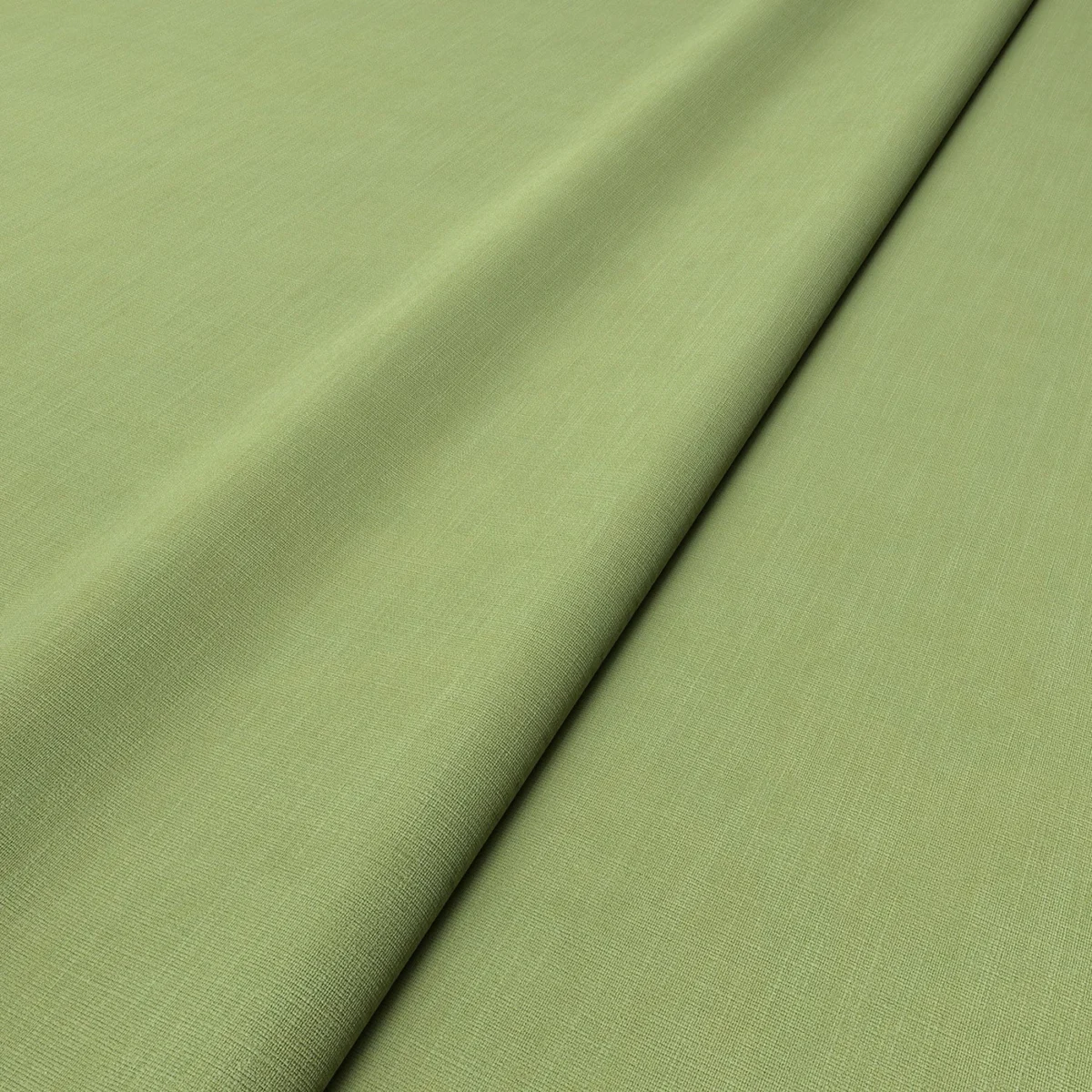 Pluto Fabric - Matcha by Pluto Fabric from Linwood Fabrics Pluto collection - green plain woven