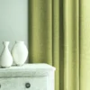 Pluto Fabric from Linwood Fabrics Pluto collection - green plain woven