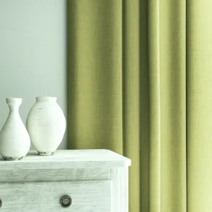 Pluto Fabric from Linwood Fabrics Pluto collection - green plain woven
