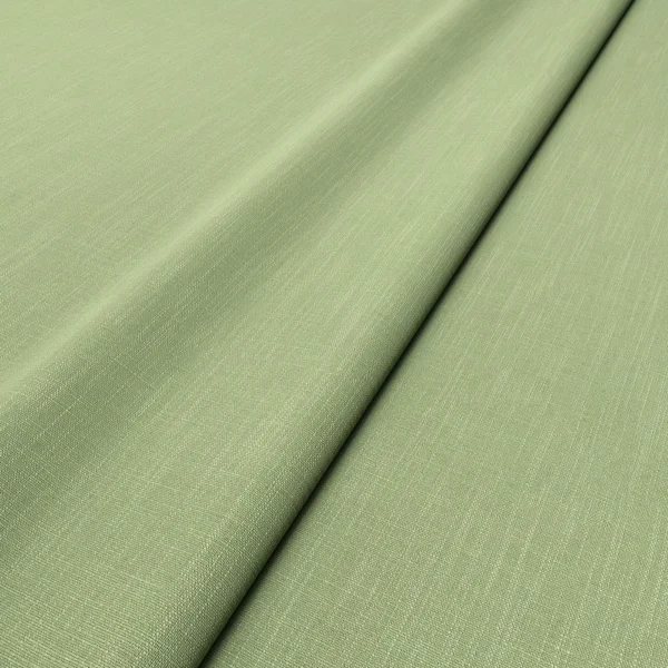 Pluto Fabric - Eucalyptus by Pluto Fabric from Linwood Fabrics Pluto collection - green plain woven