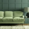 Pluto Fabric from Linwood Fabrics Pluto collection - green plain woven