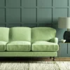 Pluto Fabric from Linwood Fabrics Pluto collection - green plain woven