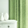 Pluto Fabric from Linwood Fabrics Pluto collection - green plain woven