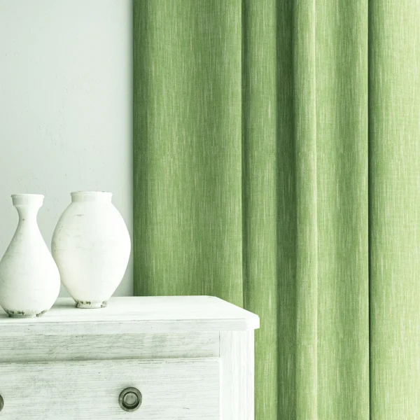 Pluto Fabric - Mint Cream by Pluto Fabric from Linwood Fabrics Pluto collection - green plain woven