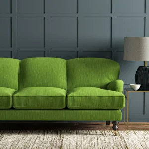 Pluto Fabric from Linwood Fabrics Pluto collection - green plain woven