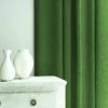 Pluto Fabric from Linwood Fabrics Pluto collection - green plain woven