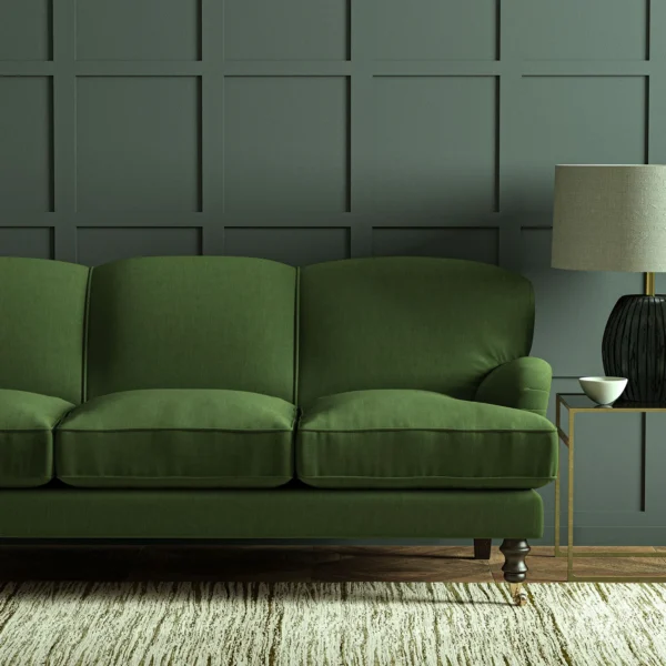 Pluto Fabric from Linwood Fabrics Pluto collection - green plain woven