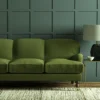Pluto Fabric from Linwood Fabrics Pluto collection - green plain woven