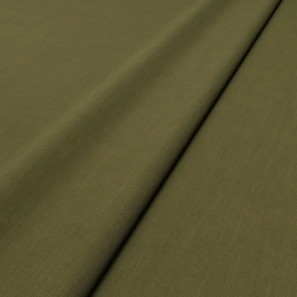 Pluto Fabric - Hemp by Pluto Fabric from Linwood Fabrics Pluto collection - green plain woven
