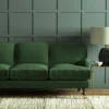 Pluto Fabric from Linwood Fabrics Pluto collection - green plain woven
