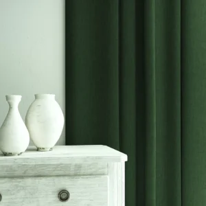 Pluto Fabric from Linwood Fabrics Pluto collection - green plain woven