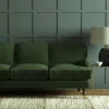 Pluto Fabric from Linwood Fabrics Pluto collection - green plain woven