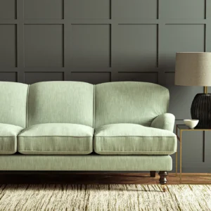 Pluto Fabric from Linwood Fabrics Pluto collection - green plain woven