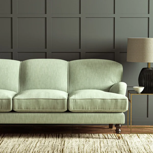 Pluto Fabric - Serenity by Pluto Fabric from Linwood Fabrics Pluto collection - green plain woven
