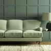 Pluto Fabric from Linwood Fabrics Pluto collection - green plain woven