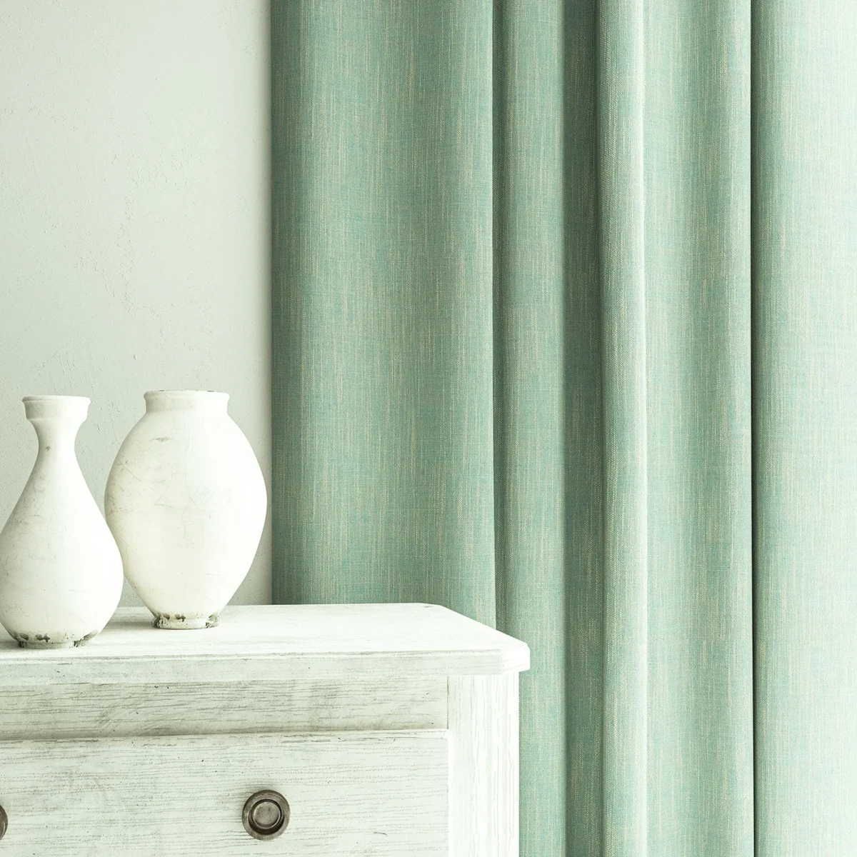 Pluto Fabric - Ice Blue by Pluto Fabric from Linwood Fabrics Pluto collection - blue plain woven