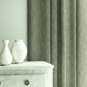 Pluto Fabric from Linwood Fabrics Pluto collection - black-grey plain woven
