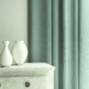 Pluto Fabric from Linwood Fabrics Pluto collection - blue plain woven