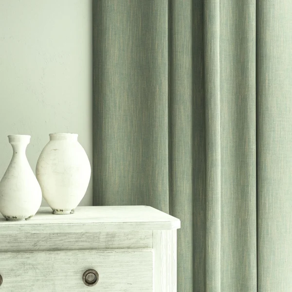 Pluto Fabric - Mirage Lake by Pluto Fabric from Linwood Fabrics Pluto collection - blue plain woven
