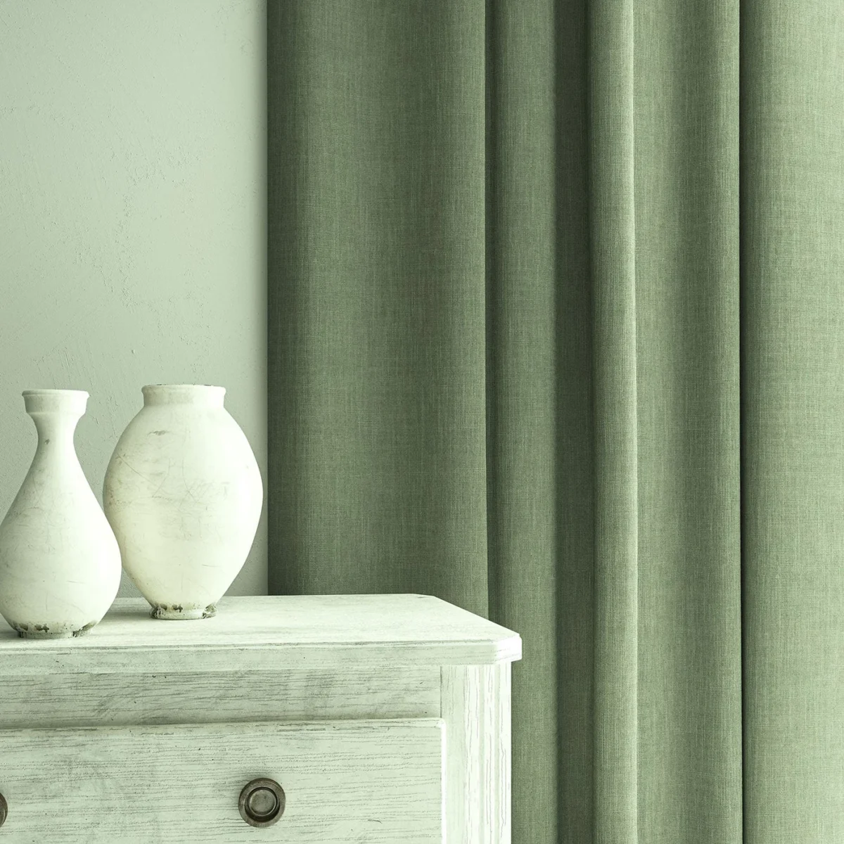 Pluto Fabric - Bluestone by Pluto Fabric from Linwood Fabrics Pluto collection - blue plain woven