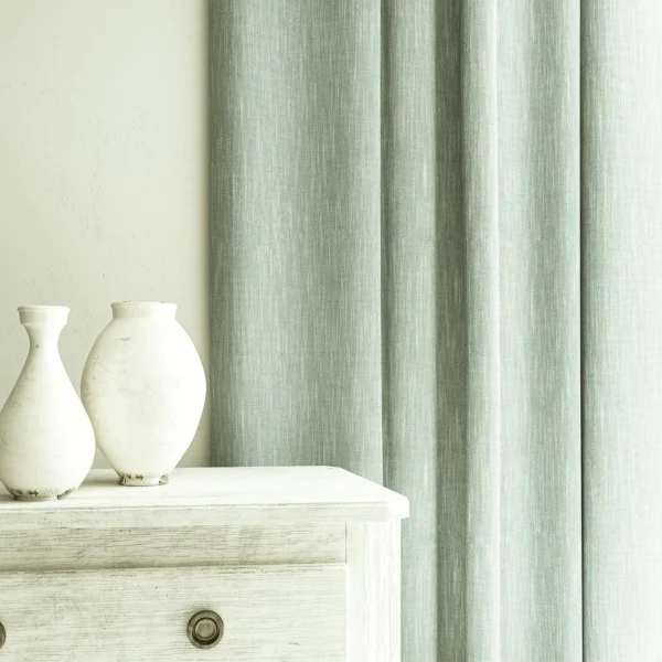 Pluto Fabric from Linwood Fabrics Pluto collection - blue plain woven