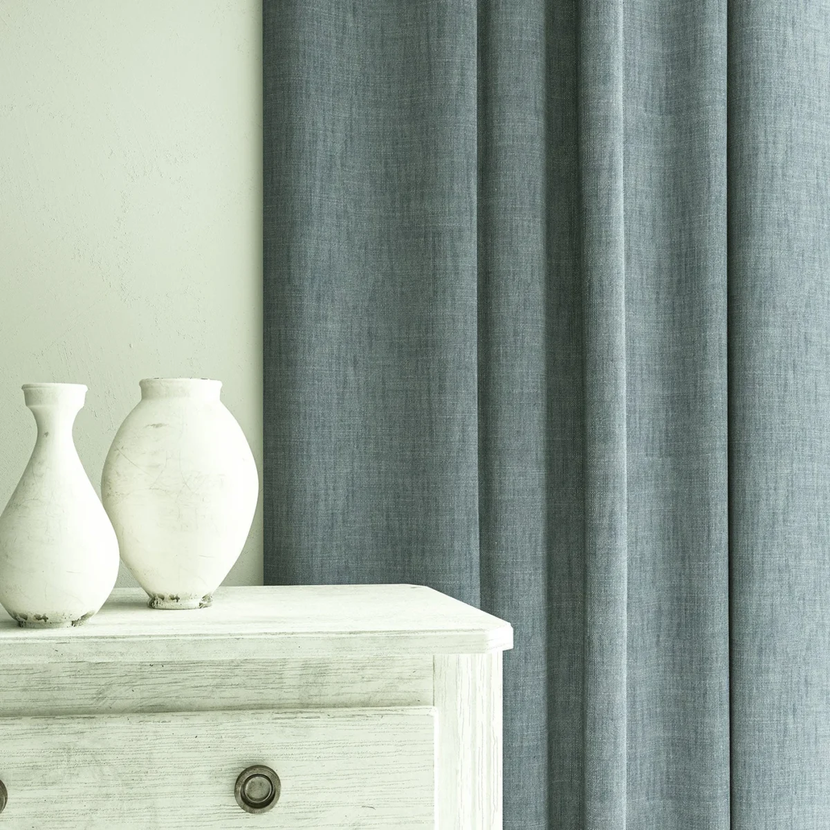 Pluto Fabric from Linwood Fabrics Pluto collection - black-grey plain woven