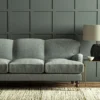 Pluto Fabric from Linwood Fabrics Pluto collection - black-grey plain woven