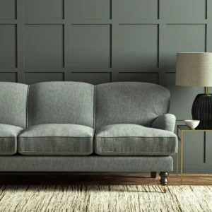 Pluto Fabric from Linwood Fabrics Pluto collection - black-grey plain woven