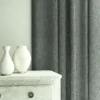 Pluto Fabric from Linwood Fabrics Pluto collection - black-grey plain woven