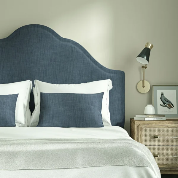 Pluto Fabric - Cobalt by Pluto Fabric from Linwood Fabrics Pluto collection - black-grey plain woven